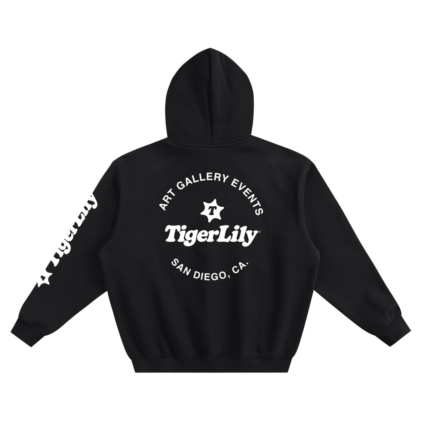 Branded Fleeced Boxy Hoodie