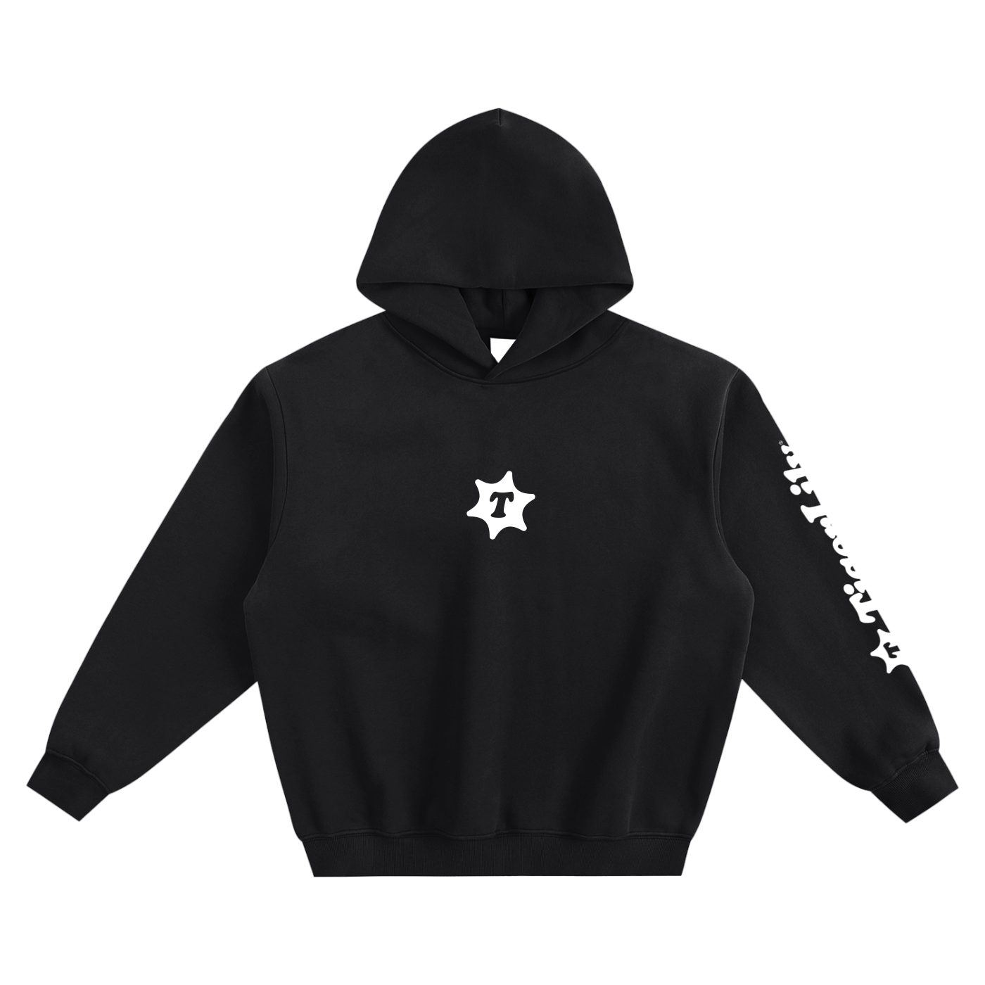 Branded Fleeced Boxy Hoodie